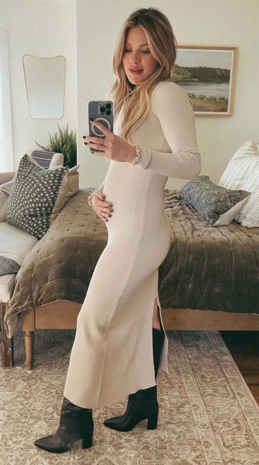 Dancing With the Stars' Witney Carson’s Baby Bump Album Before Welcoming 2nd Child: Pregnancy Pics white maxi dress