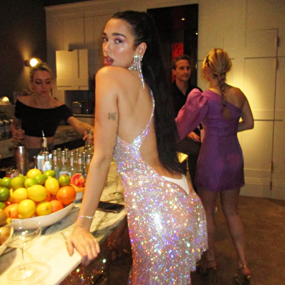 Dua Lipa Flashes Thong in Backless Dress on New Year's Eve: Pic