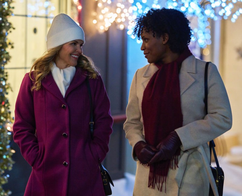 Everything to Know About Lori Loughlin’s ‘Fall Into Winter’ Movie: Details About Her 1st Great American Family Film plum colored coat