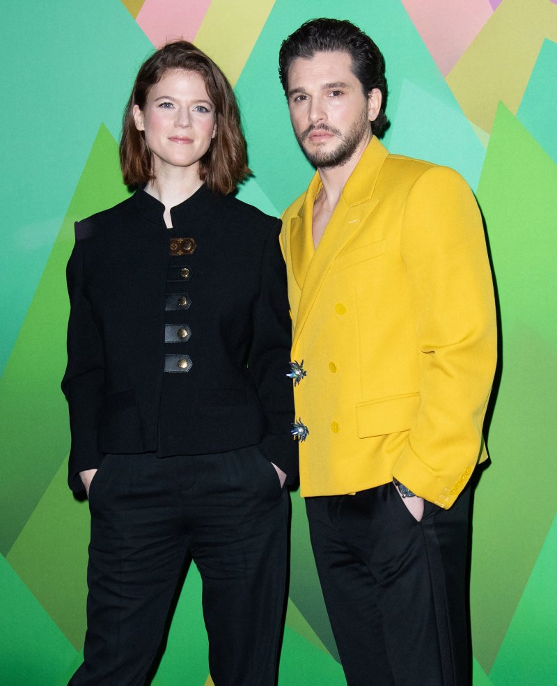 From ‘Game of Thrones’ Costars to Husband and Wife: Kit Harington and Rose Leslie’s Relationship Timeline yellow blazer