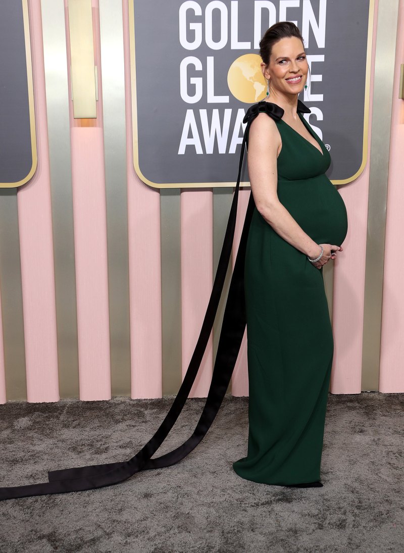 Golden Globes 2023- Hilary Swank Attends While Pregnant With Twins SD - 961 80th Annual Golden Globe Awards, Arrivals, Beverly Hilton, Los Angeles, USA - 10 Jan 2023