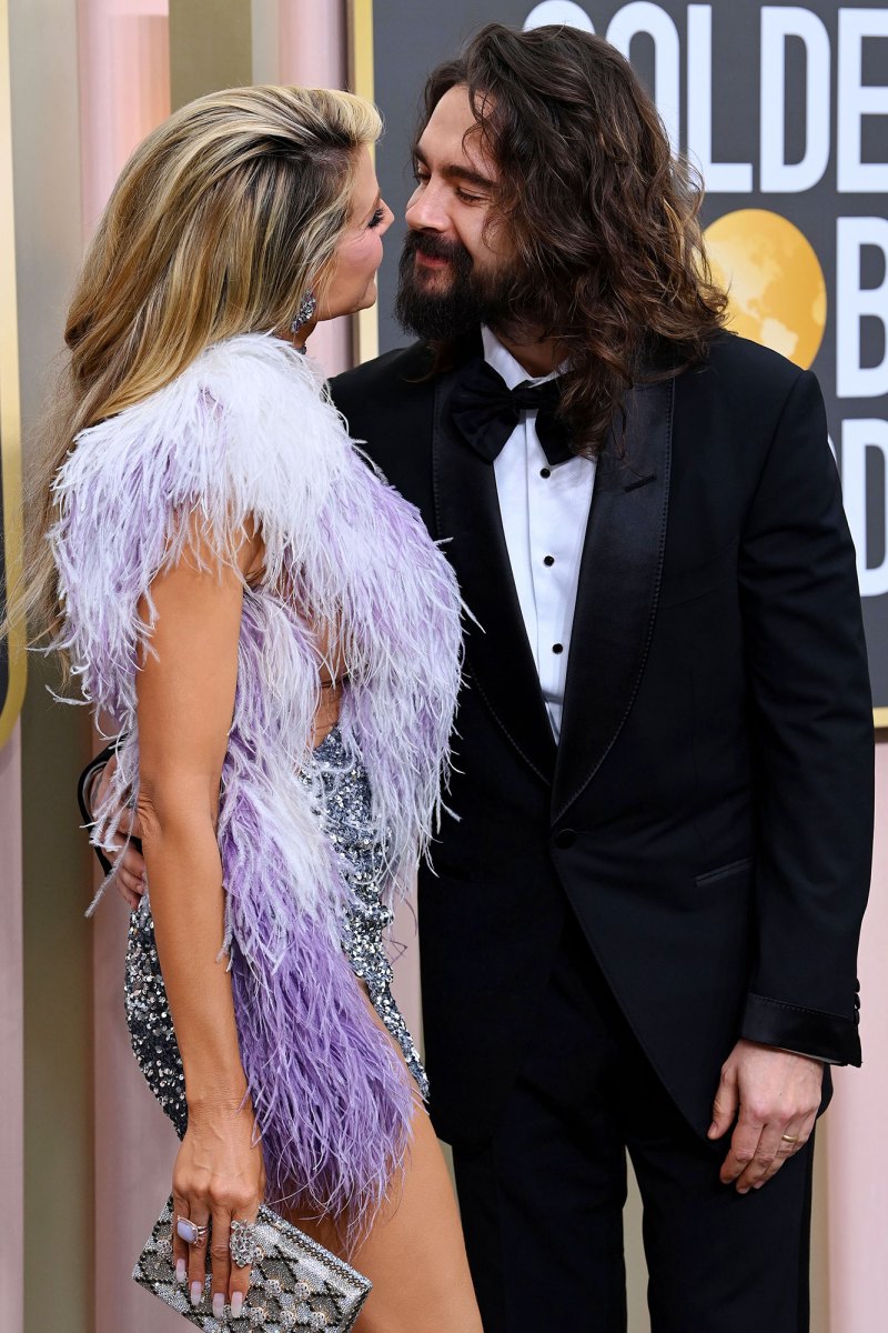 Heidi Klum and Tom Kaulitz Celebrities Cutest PDA-Filled Golden Globes 2023 Moments