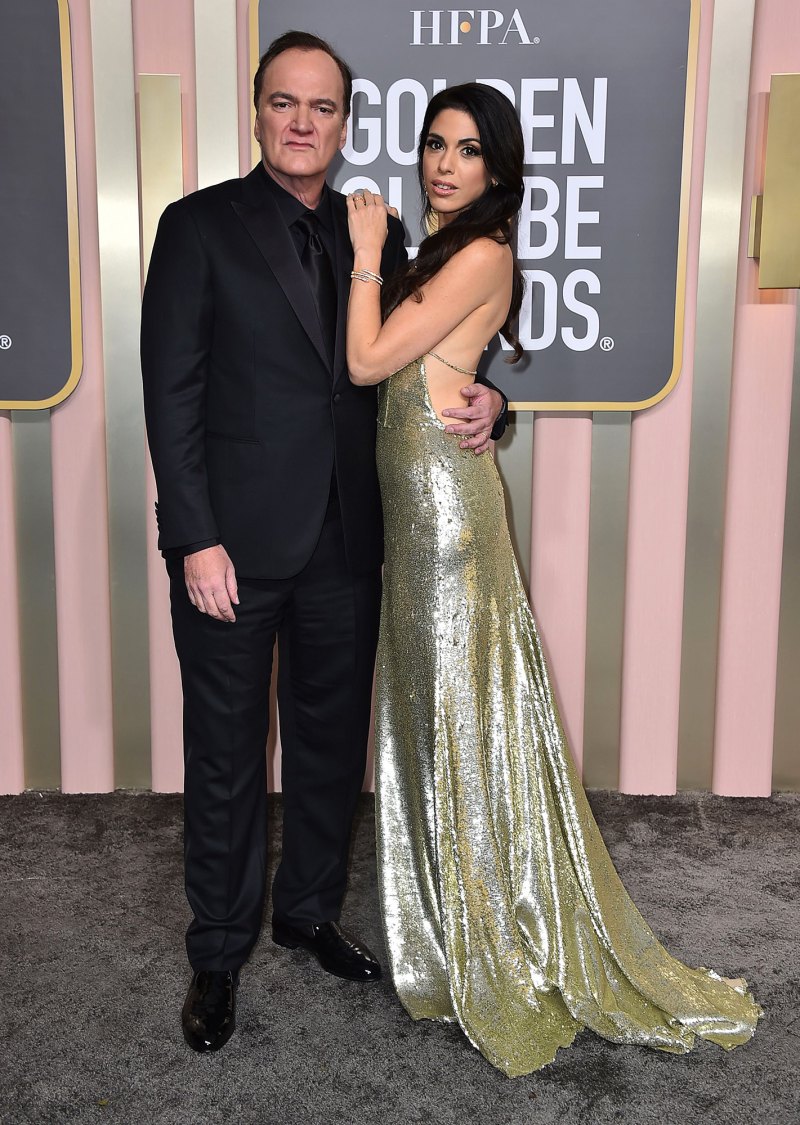 پرطرفدارترین زوج های گلدن گلوب 2023 - 965 هشتادمین جوایز سالانه گلدن گلوب - ورود، بورلی هی،، ایالات متحده - 10 ژانویه 2023 کوئنتین تارانتینو، د،لا پیک.