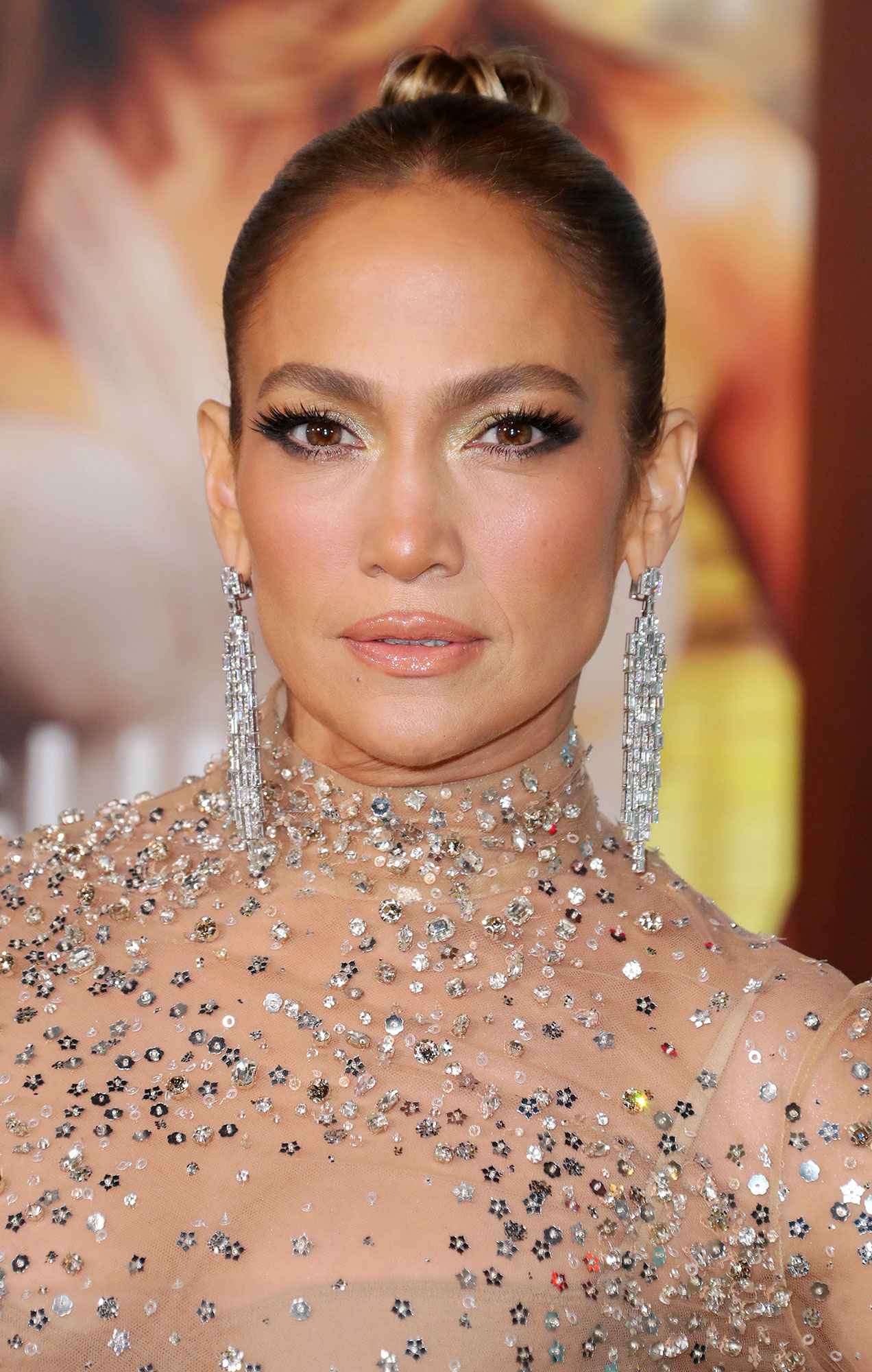 Jennifer Lopez Glows in 'Naked' Dress at 'Shotgun Wedding' Premiere