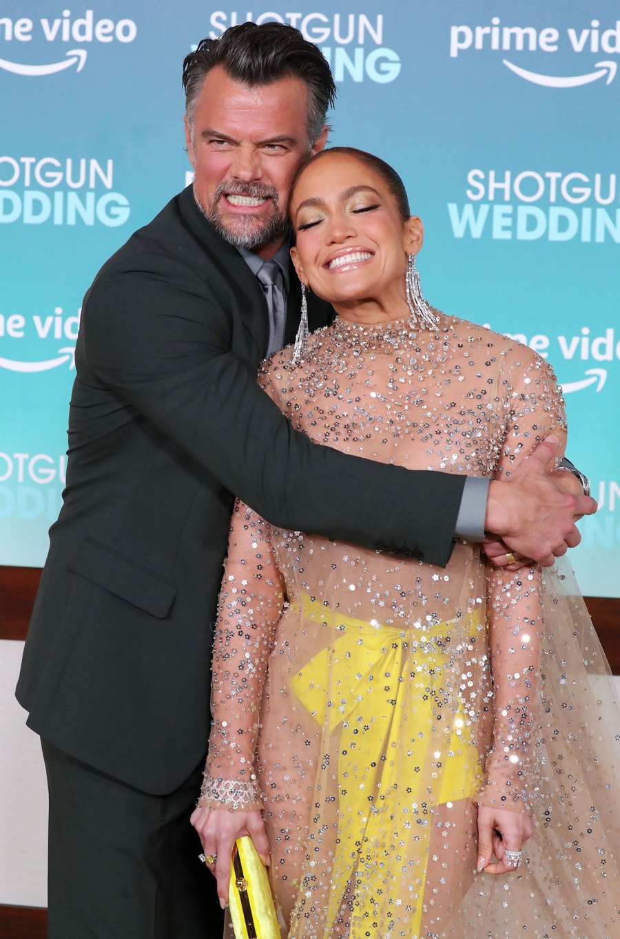 Jennifer Lopez Shotgun Wedding Premiere Valentino Sheer Dress 5 Josh Duhamel
