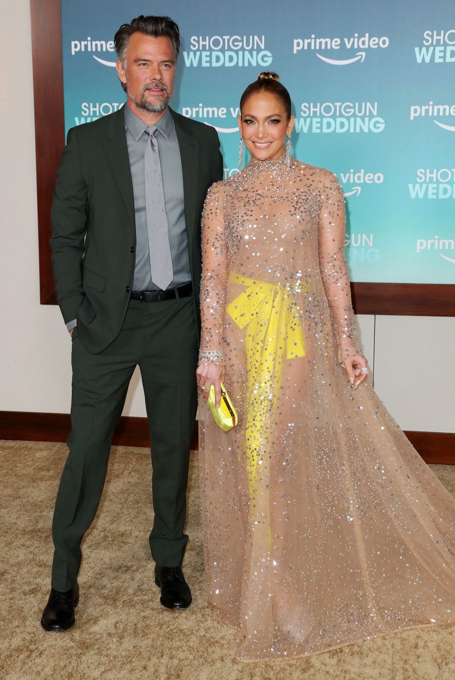 Jennifer Lopez Shotgun Wedding Premiere Valentino Sheer Dress 6 Josh Duhamel