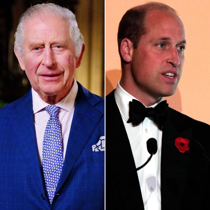 King Charles III and Prince William Are ‘In Constant Talks’ With Royal Family About How to Handle Prince Harry’s Memoir blue suit