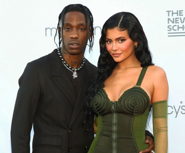 Kylie Jenner and Travis Scott's Pals Expect Them to Get Back Together Despite Split: They 'Have the Same Issues' green dress
