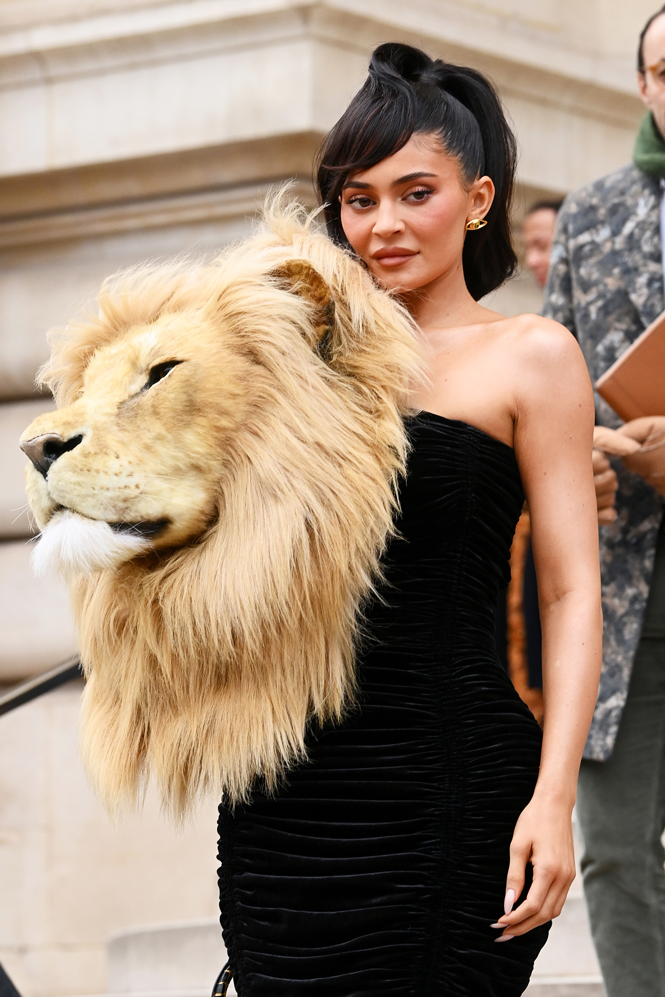 Kylie Jenner Wears Lion Head Dress at Schiaparelli Show: Pics | Us