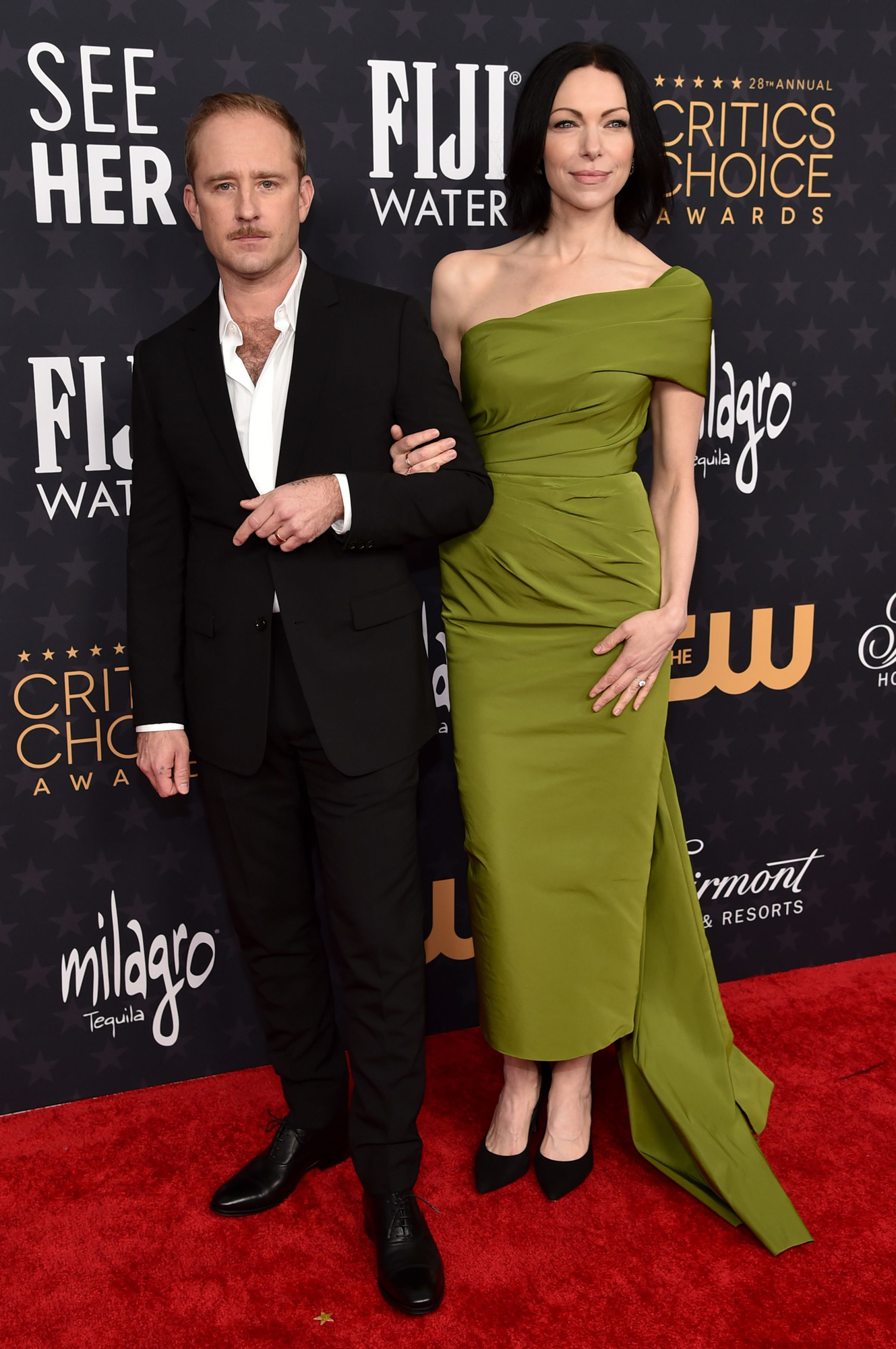 Laura Prepon and Ben Foster Make Date Night Out of Critics' Choice Awards Red Carpet Critics Choice Awards 2023