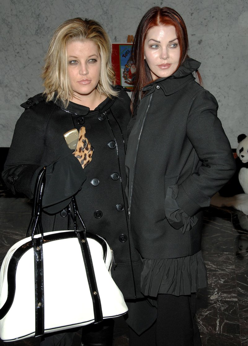 Lisa Marie Presley’s Ups and Downs With Mom Priscilla Presley white bag