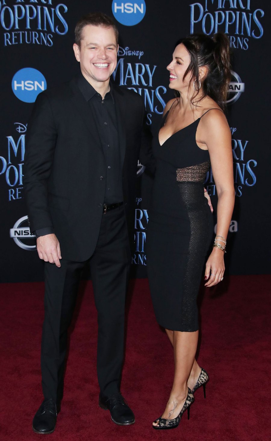 Matt Damon and Luciana Barroso's Relationship Timeline black suit