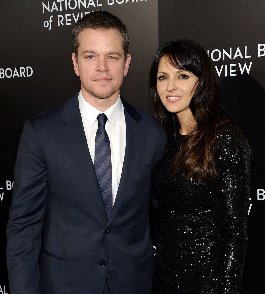 Matt Damon and Luciana Barroso's Relationship Timeline sequin black dress
