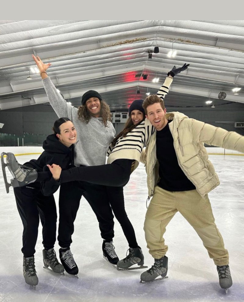 Nina and Shaun on an ice skating double date