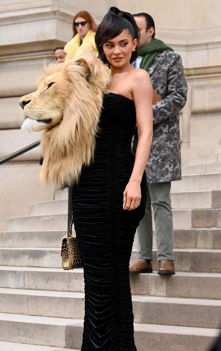 Every Jaw-Dropping Look Kylie Jenner Has Worn Since Welcoming Baby Number 2 Lion dress