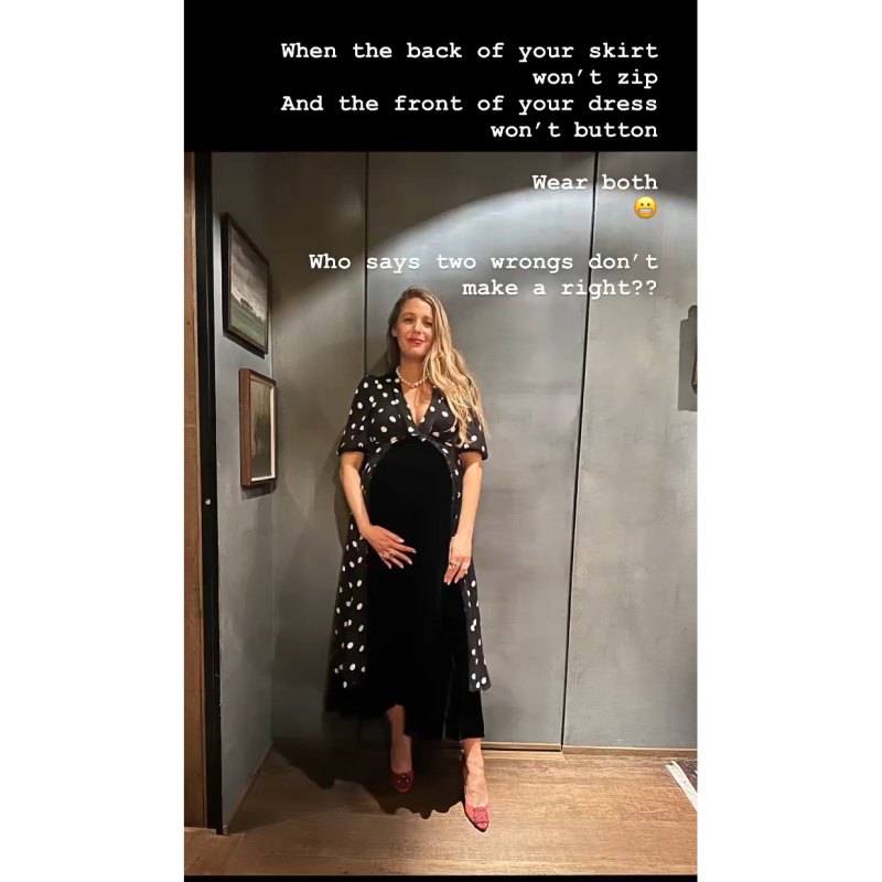 Pregnant Blake Lively Combines 2 Dresses to Accommodate Baby Bump: 'Who Says 2 Wrongs Don't Make a Right?'