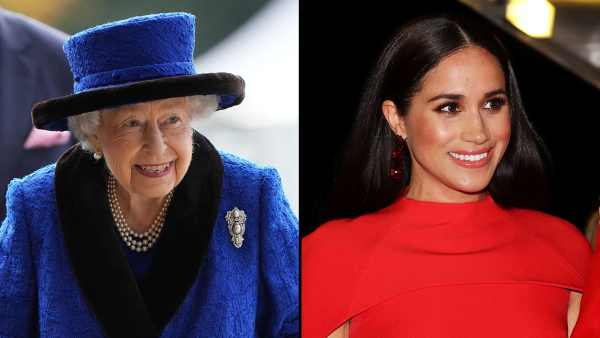 Prince Harry Details Queen Elizabeth II's 'Pleasant' 1st Meeting With Meghan Markle: She Asked About Donald Trump blue hat