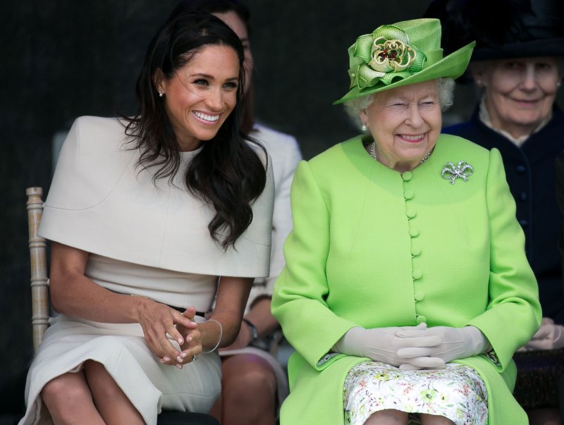 Prince Harry Reveals How Meghan Markle Met the Royal Family: Queen Elizabeth II, Prince William and More lime green hat