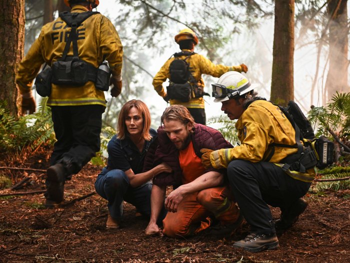 Sharon Leone Returns to Full Duty, Teases Kidney Transplant Update on ‘Fire Country’ Special Episode 1st Look yellow suits