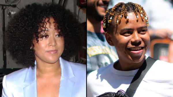 Tennis Star Naomi Osaka Is Pregnant, Expecting Her 1st Child With Boyfriend Cordae pale blue blazer