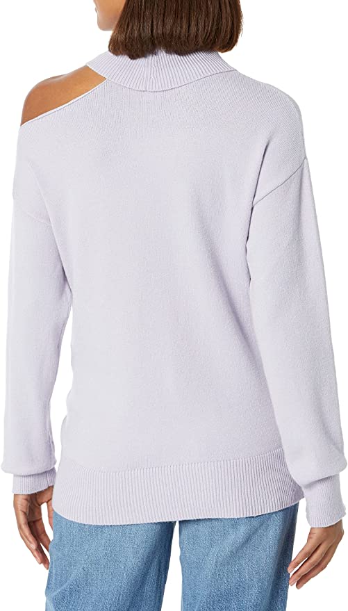 The Drop Women's Josephine Long Sleeve Cutout Turtleneck Sweater