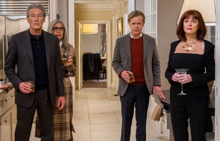William H. Macy Calls 'Maybe I Do' Costars Susan Sarandon, Diane Keaton, Richard Gere 'Iconic': 'We Grew Up Together' in the Industry Promo: William H. Macy Calls Maybe I Do's Susan Sarandon, Diane Keaton Icons drinks in hand