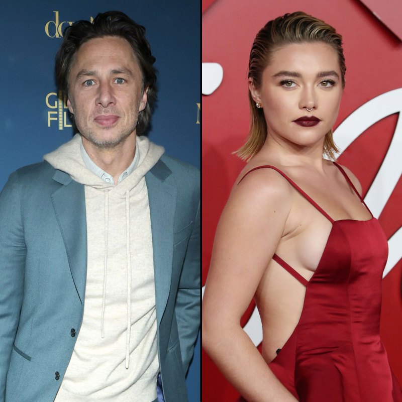 Zach Braff and Florence Pugh: A Timeline of Their Relationship red dress