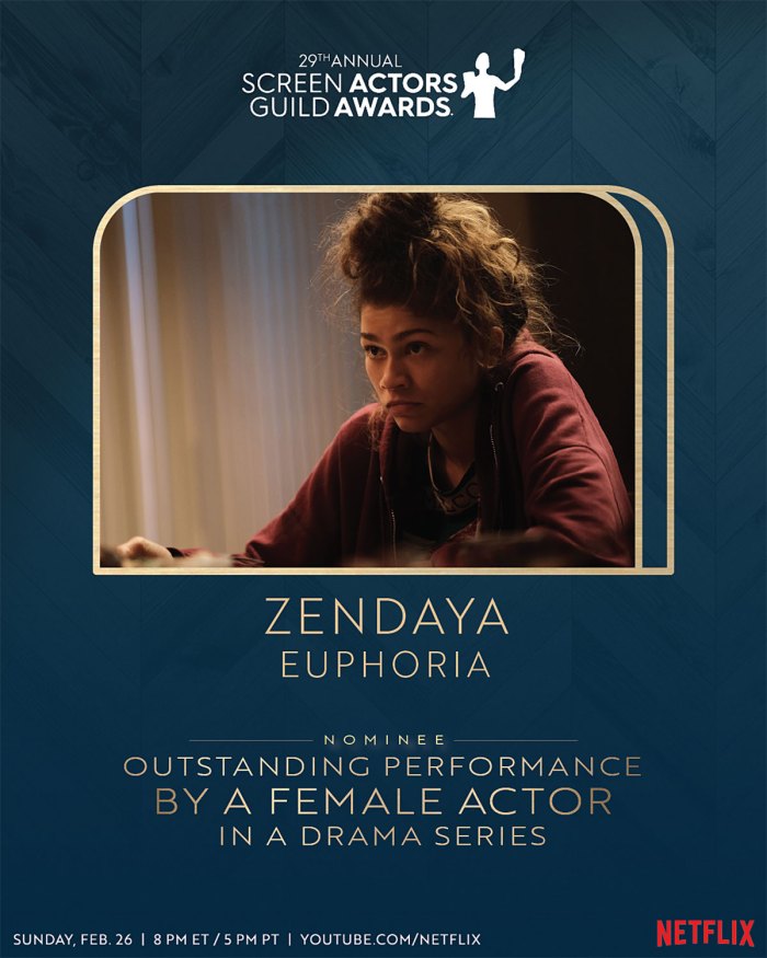 Zendaya SAG Awards 2023 Nominations