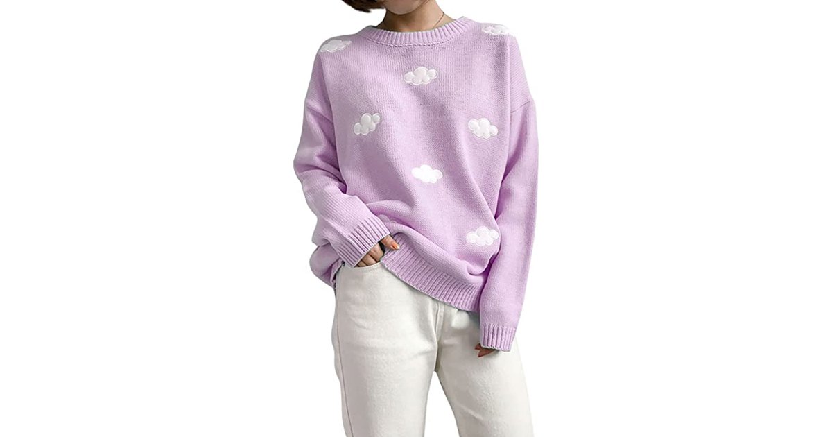 amazon eteviolet cloud sweater On Cloud 9! This Sky-Like Sweater Is Unbelievably Cute