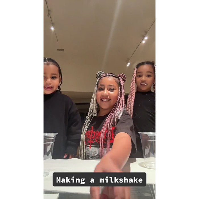 North West Teaches Siblings Chicago and Psalm How to Make Milkshakes In Adorable TikTok