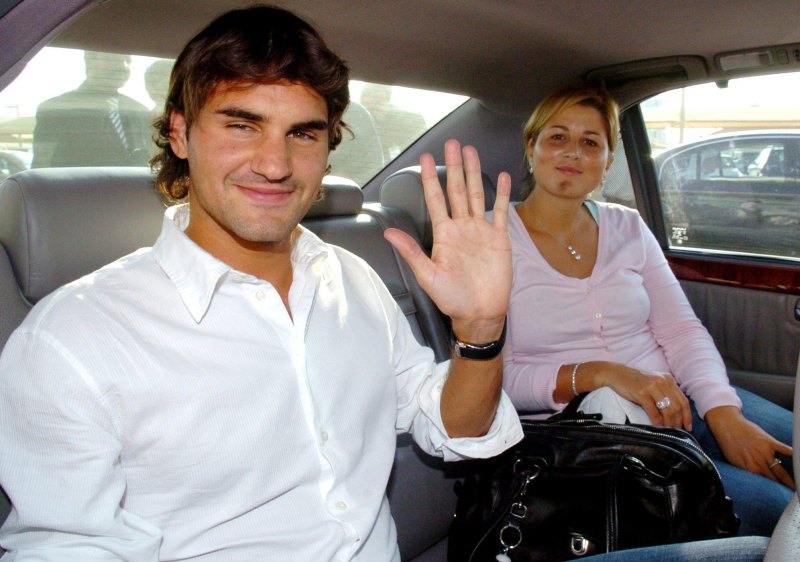 Roger Federer and Mirka Sep 2000