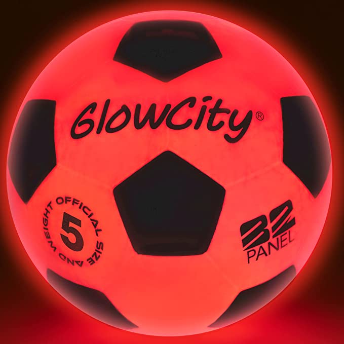light-up red soccer ball