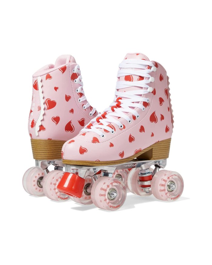 patins à roulettes à imprimé cœur