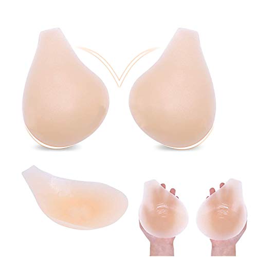 Silicone Lift Bra for Women, Reusable Silicone Covers, Invisible Bra for Cup A/B/C (Nude)