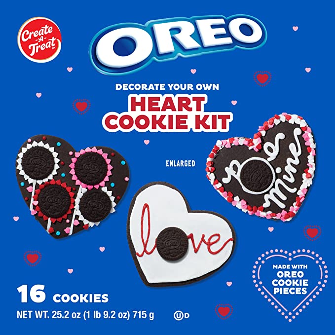 Oreo heart cookie kit