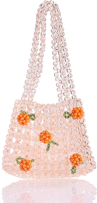 floral beaded purse