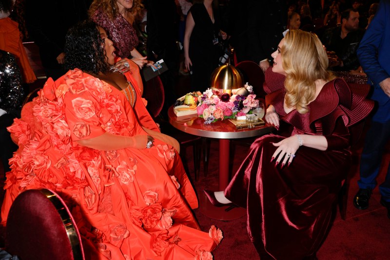 Adele Stuns in a Ruby Gown After Skipping Red Carpet at the 2023 Grammy Awards