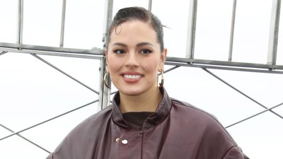 Ashley Graham Embraces Bare Postpartum Stomach 1 Year After Welcoming Twin Sons hoop earrings