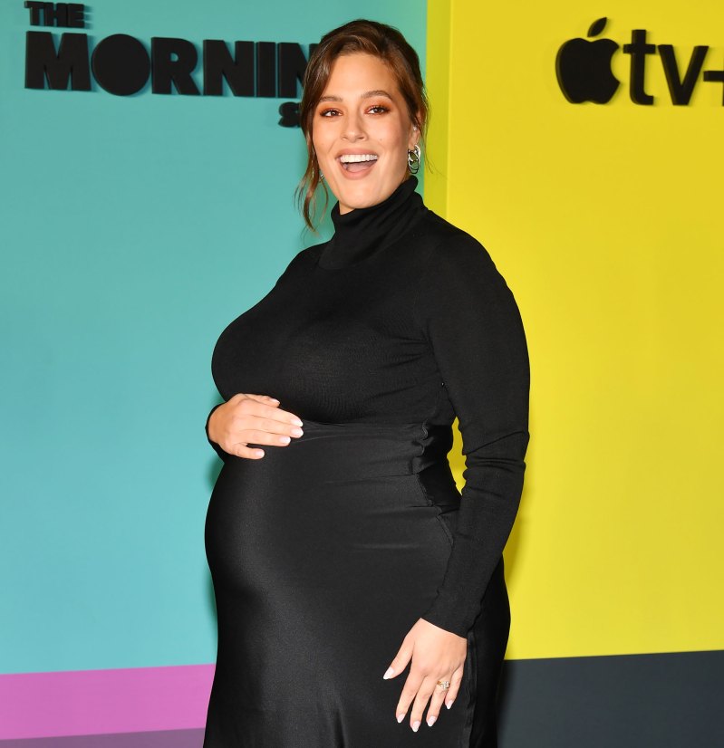 Ashley Graham Motherhood Quotes black dress pregnant