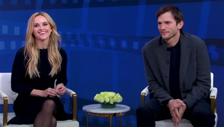 Ashton Kutcher and Reese Witherspoon's Quotes About Their Friendship black dress