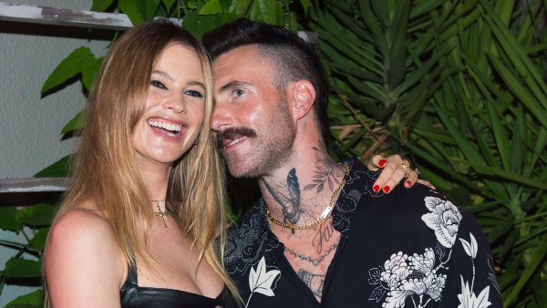 Behati Prinsloo Looks Unreal on Night Out After Welcoming Baby No. 3 With Husband Adam Levine: See Photo pleather crop top