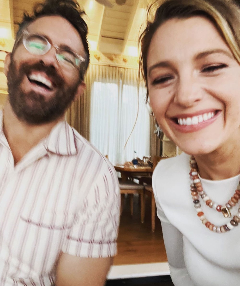 Blake Lively and Ryan Reynolds Are &lsquo;Thrilled&rsquo; and &lsquo;Adjusting Wonderfully&rsquo; After Welcoming Baby No. 4 striped shirt