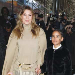 Ellen Pompeo Makes Rare Appearance With Daughter at Michael Kors Show