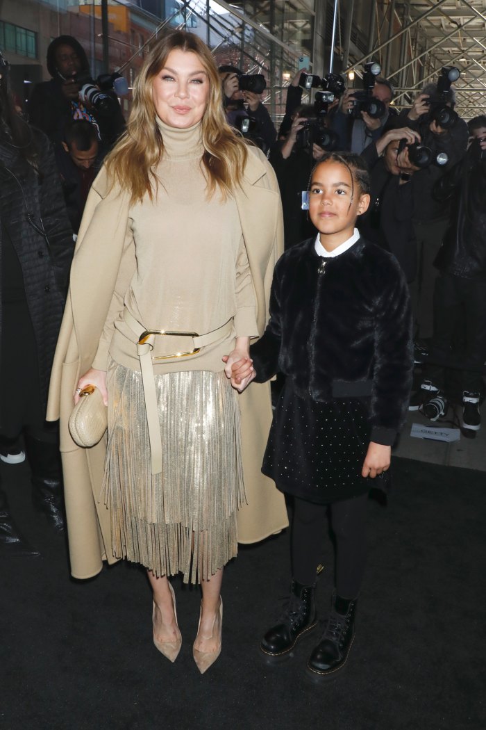 Ellen Pompeo Makes Rare Appearance With Daughter at Michael Kors Show