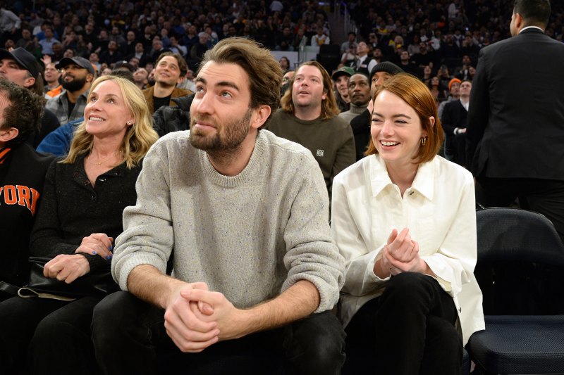 Emma Stone and Husband Dave McCary Have Rare Date Night at Knicks Game