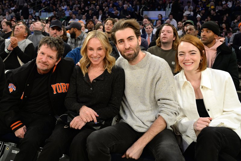 Emma Stone and Husband Dave McCary Have Rare Date Night at Knicks Game