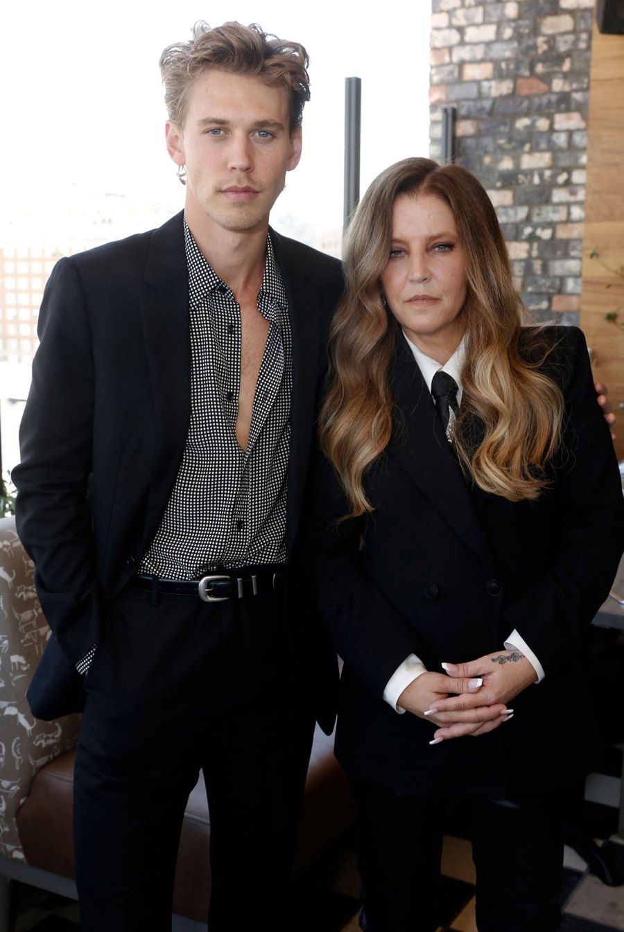 : Everything Austin Butler Has Said About His ‘Close’ Connection to Lisa Marie Presley herringbone shirt