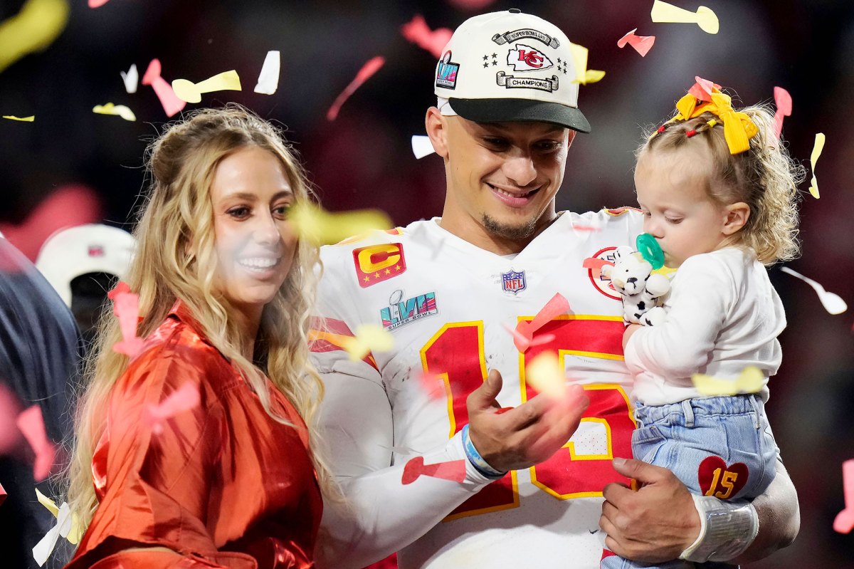 Sterling Skye Snuggles Up to Dad Patrick Mahomes in Sweet Family Photo