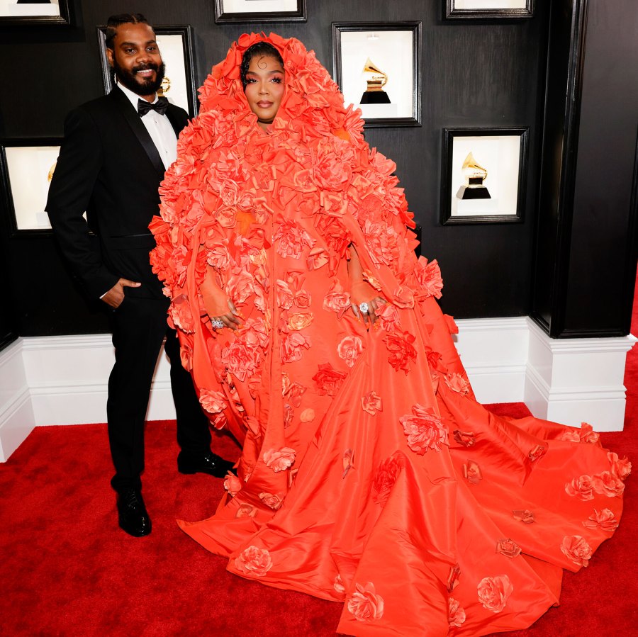 February 2023 Lizzo Hits the Grammys Red Carpet With BF Myke Wright Grammys 2023
