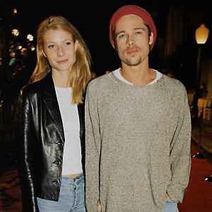 Gwyneth Paltrow Still Has Dress From Date Night With Brad leather jacket